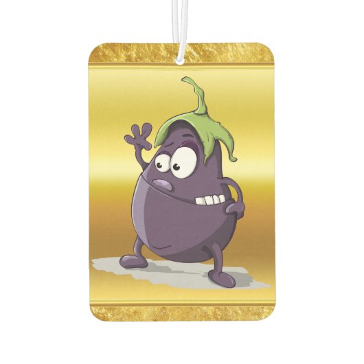 大きな目の緑の髪の漫画ナス2 カーエアーフレッシュナー (裏面)