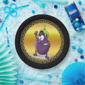 大きな目の緑の髪の漫画ナス2 ペーパープレート (パーティー)