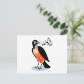 大きな目の赤い胸のロビンの歌 ポストカード (スタンド正面)