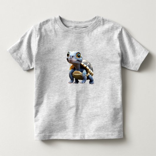 大きな目の赤ちゃんカメ トドラーTシャツ (正面)