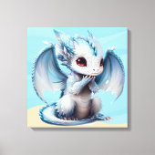 大きな目をしたドラゴン キャンバスプリント (正面)