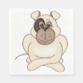 大きな目をしたブルドッグ スタンダードランチョンナプキン (正面)