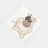 大きな目をしたブルドッグ スタンダードランチョンナプキン (角)