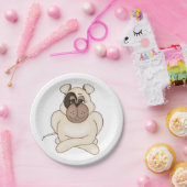 大きな目をしたブルドッグ ペーパープレート (パーティー)