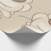 大きな目をしたブルドッグ ラッピングペーパー