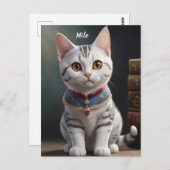 大きな目をした可愛いアメリカンショートヘアの子猫 ポストカード (正面/裏面)