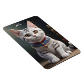 大きな目をした可愛いアメリカンショートヘアの子猫 マグネット (右側)