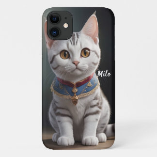 大きな目をした可愛いアメリカンショートヘアの子猫 iPhone 11 ケース
