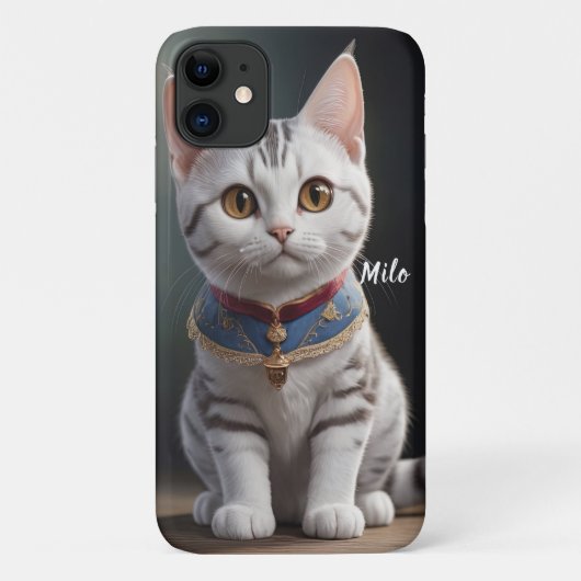 大きな目をした可愛いアメリカンショートヘアの子猫 Case-Mate iPhoneケース (裏面)