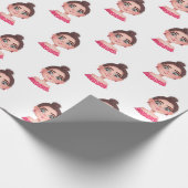 大きな目をした可愛い少女 ラッピングペーパー (角)