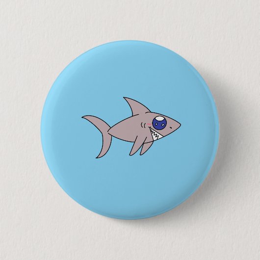 大きな目をした小さなサメ 缶バッジ (正面)