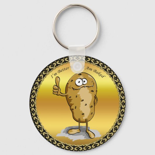 大きな目をした漫画のキャラクターポテト3 キーホルダー (正面)