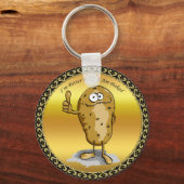 大きな目をした漫画のキャラクターポテト3 キーホルダー (正面)