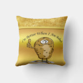 大きな目をした漫画のキャラクターポテト3 クッション (裏面)