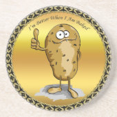 大きな目をした漫画のキャラクターポテト3 コースター (正面)