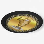 大きな目をした漫画のキャラクターポテト3 ペーパープレート (アングル)