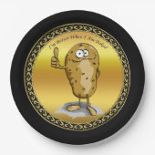 大きな目をした漫画のキャラクターポテト3 ペーパープレート (正面)