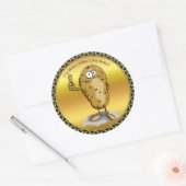 大きな目をした漫画のキャラクターポテト3 ラウンドシール (封筒)