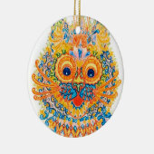 大きな目をした猫、ルイ・ワイン セラミックオーナメント (右)