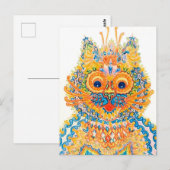 大きな目をした猫、ルイ・ワイン ポストカード (正面/裏面)