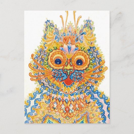 大きな目をした猫、ルイ・ワイン ポストカード (正面)