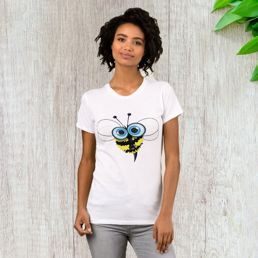 大きな目をした蜂の女性用Tシャツ Tシャツ