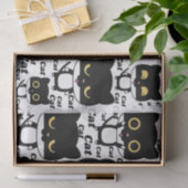 大きな目をした黒猫おもしろい 薄葉紙 (ギフト)