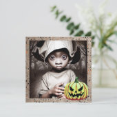 大きな目を持つアフリカ系アメリカ人の子ども 招待状 (スタンド正面)