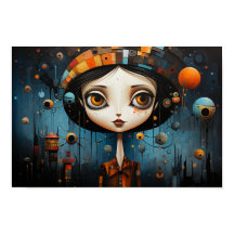 大きな目を持つ女の子ハロウィーン