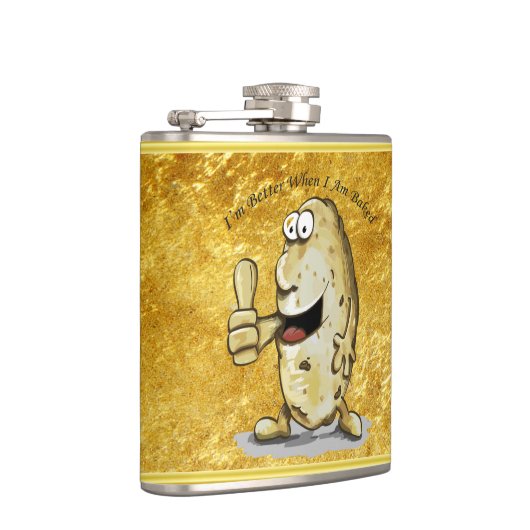 大きな目を持つ漫画のキャラクターポテト1 フラスク (右)