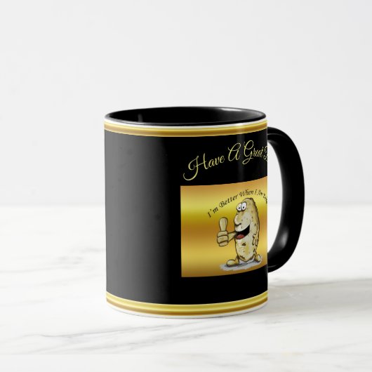 大きな目を持つ漫画のキャラクターポテト1 マグカップ (正面右)