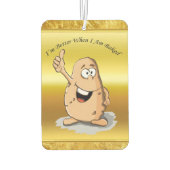 大きな目を持つ漫画のキャラクターポテト2 カーエアーフレッシュナー (裏面)