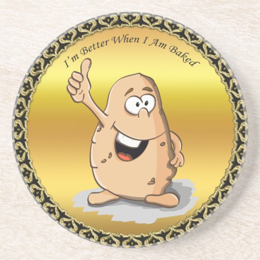 大きな目を持つ漫画のキャラクターポテト2 コースター (正面)