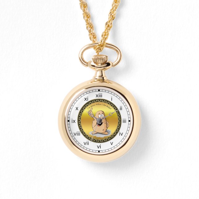 大きな目を持つ漫画のキャラクターポテト2 腕時計 (正面)