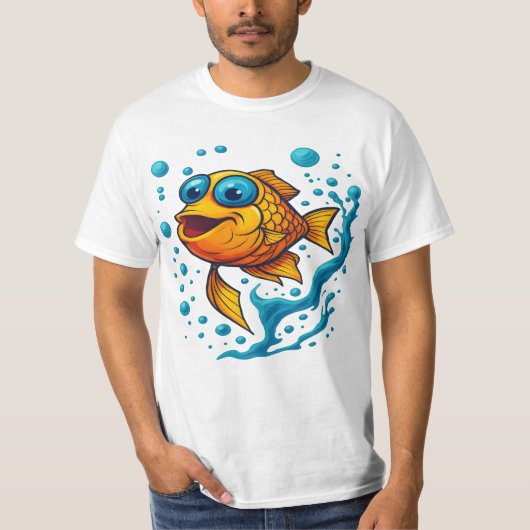 大きな目を持つ魚 Tシャツ (正面)