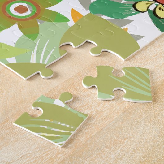 大きな目を眠る子犬マンガ動物アートジー ジグソーパズル (側面)