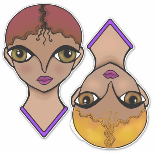 大きな目 シール (正面)