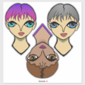 大きな目 シール (シート)