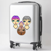 大きな目 シール (スーツケース)