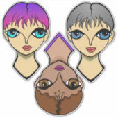 大きな目 シール (正面)