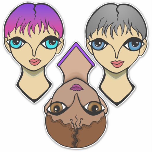 大きな目 シール (正面)