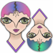 大きな目 シール (正面)