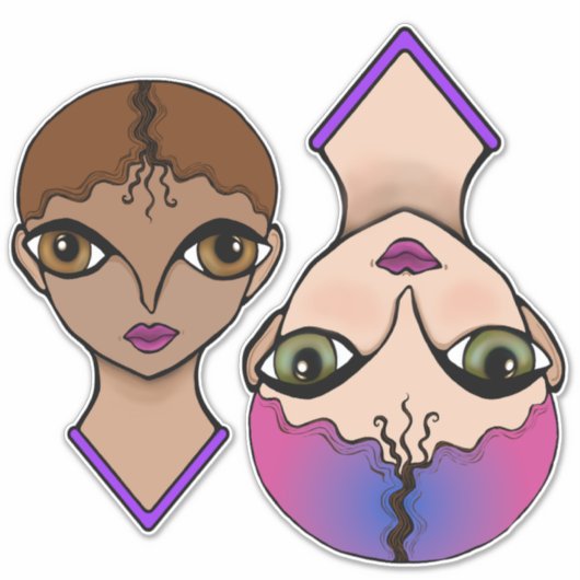 大きな目 シール (正面)