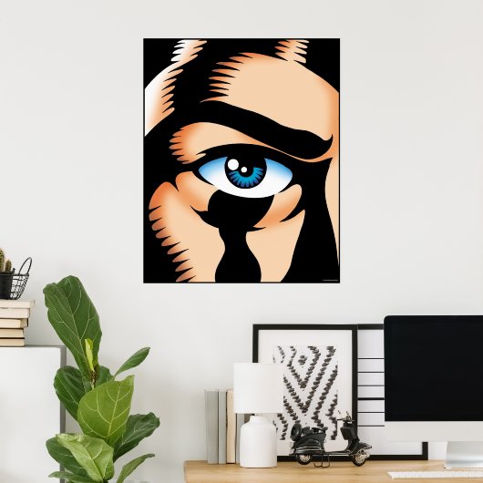 大きな目 ポスター (ホームオフィス)