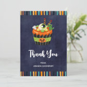 大きな眼球でかわいい&不気味なハロウィーンカップケーキ サンキューカード (スタンド正面)