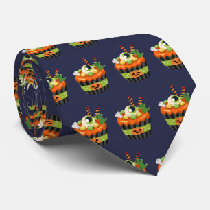 大きな眼球でかわいい&不気味なハロウィーンカップケーキ ネクタイ