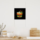 大きな眼球でかわいい&不気味なハロウィーンカップケーキ ポスター (キッチン)