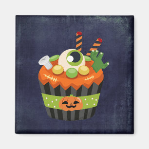 大きな眼球でかわいい&不気味なハロウィーンカップケーキ マグネット