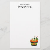 大きな眼球でかわいい&不気味なハロウィーンカップケーキ 便箋 (正面)