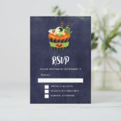 大きな眼球でかわいい&不気味なハロウィーンカップケーキ 出欠カード (スタンド正面)